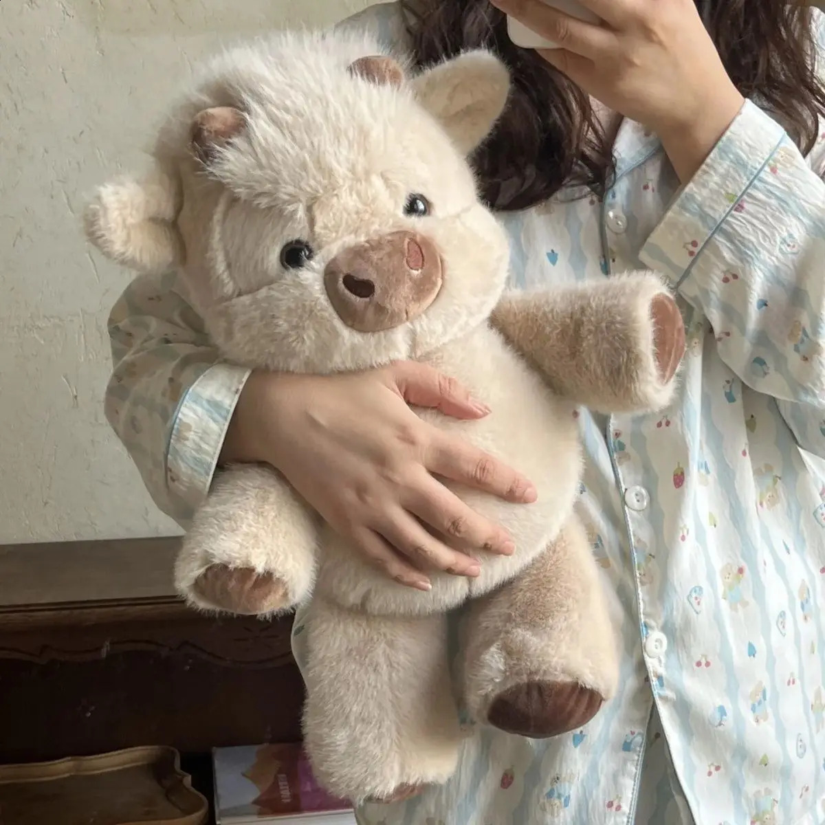 4560CM Cute West Highland Calf Doll Running Little Cow Plush Toy Cartoon Soft Stuffed Animal Companion Toy Appease Kid Doll 260528 - view 4