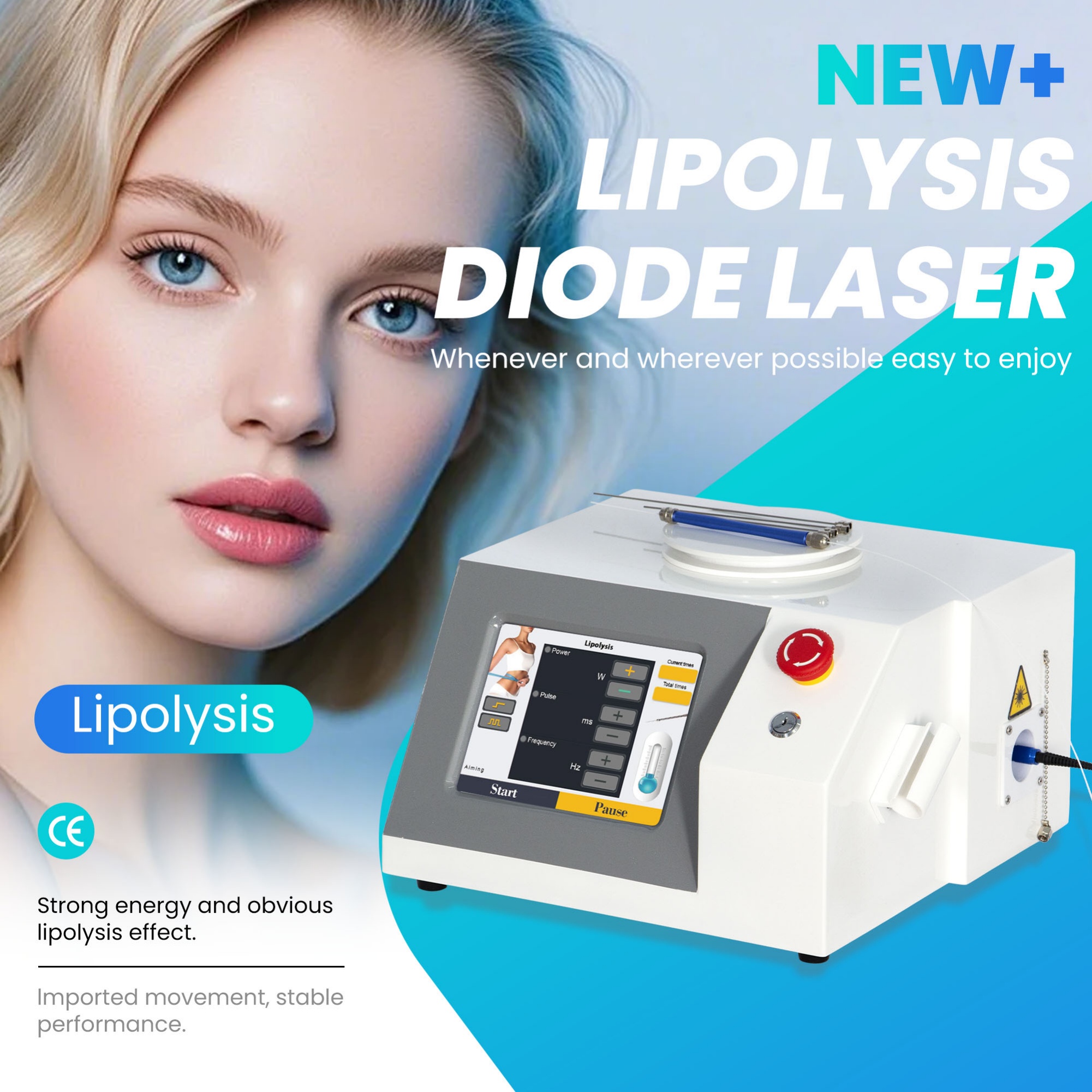 Lipolysis Diode Laser Machine for Body Sculpting Facial Firming Wrinkle Removal Professional Fat Dissolving Equipment