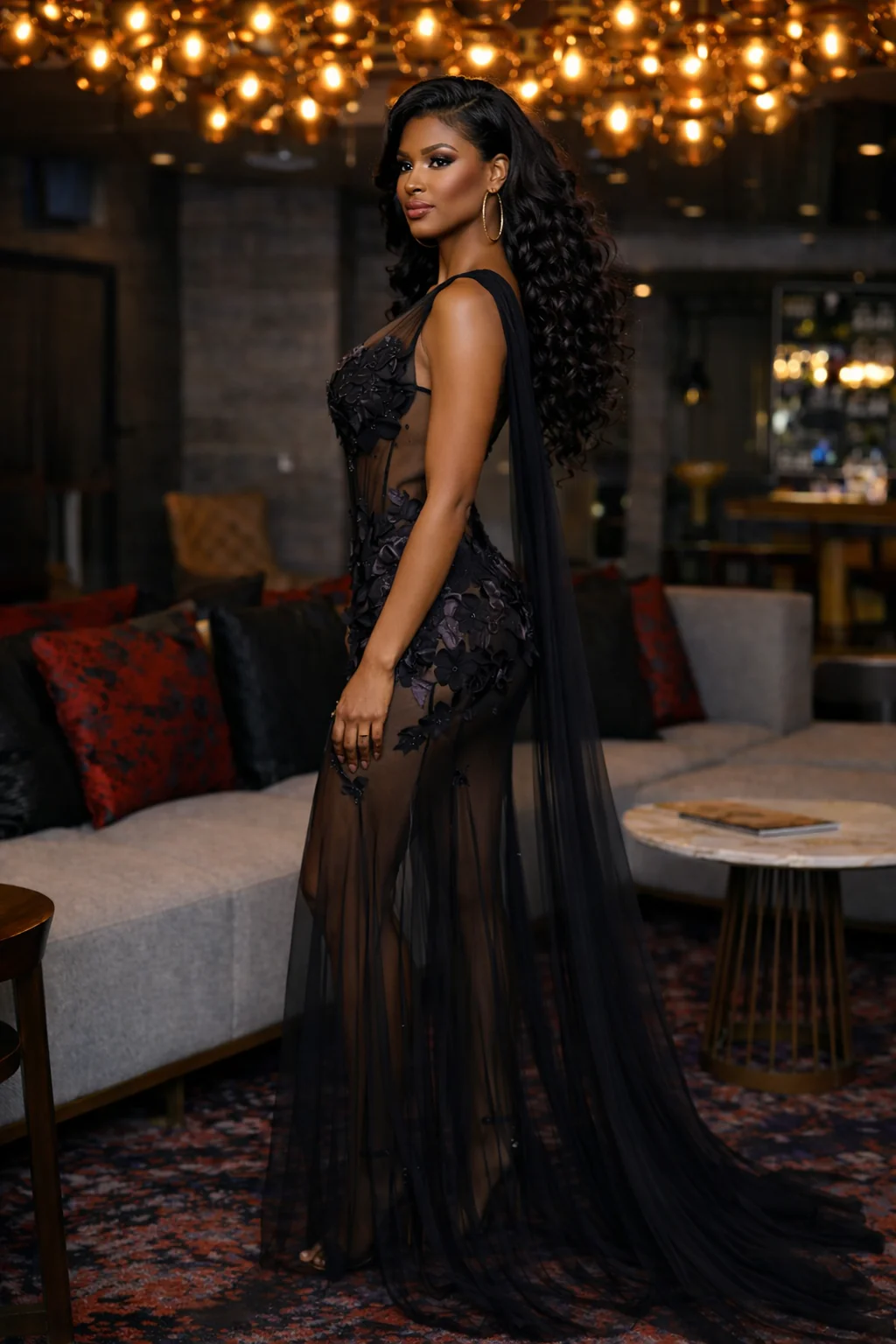 Aso Ebi Black Mermaid Prom Dress 2026 Evening Dress One Shoulder Floral Lace Tulle Birthday Formal Women Pageant Party Gowns Long Dinner Dresses ZJ098