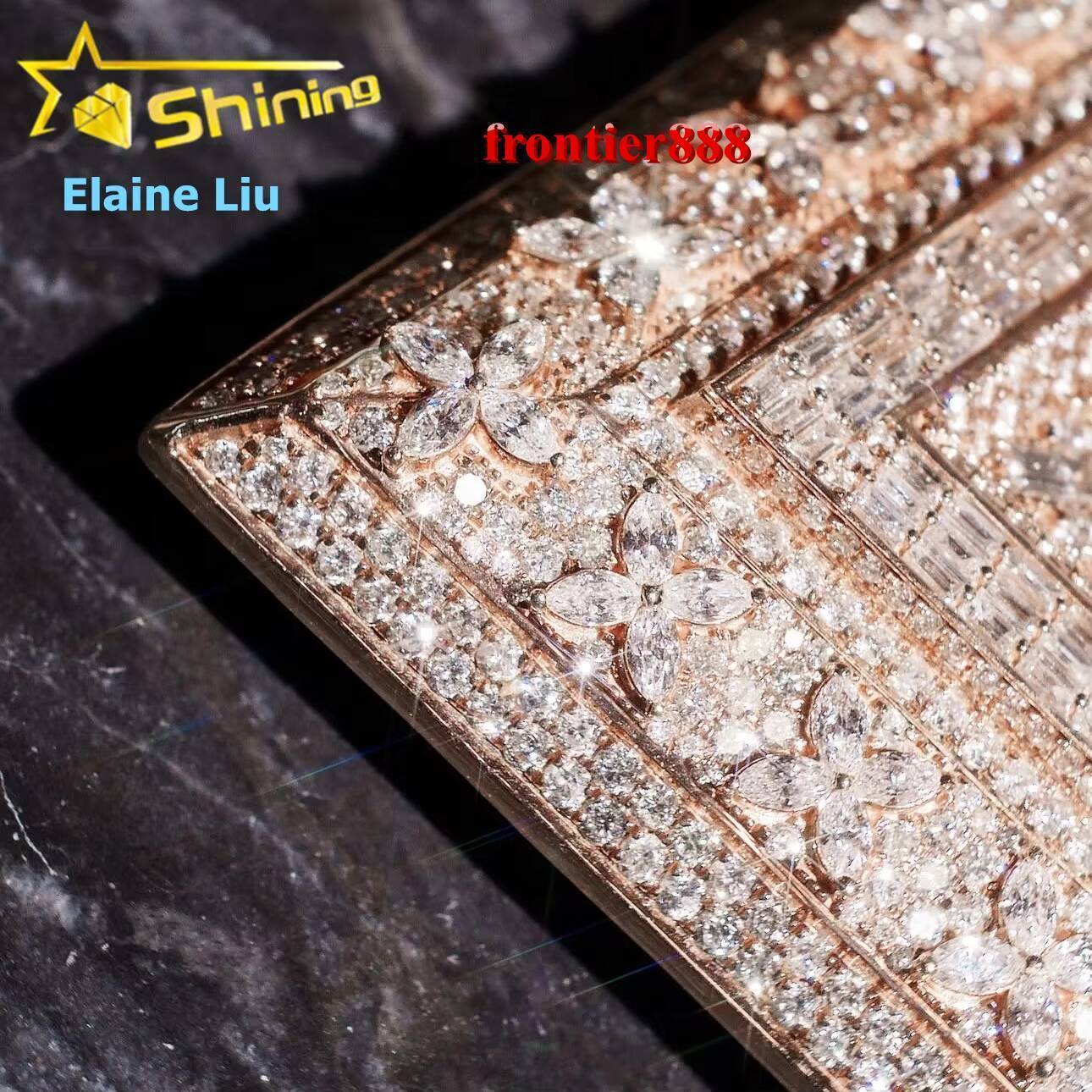 Sterling Silver 925 Iced Out Hip Hop Jewelry Pendant VVS Moissanite Diamond Pendant