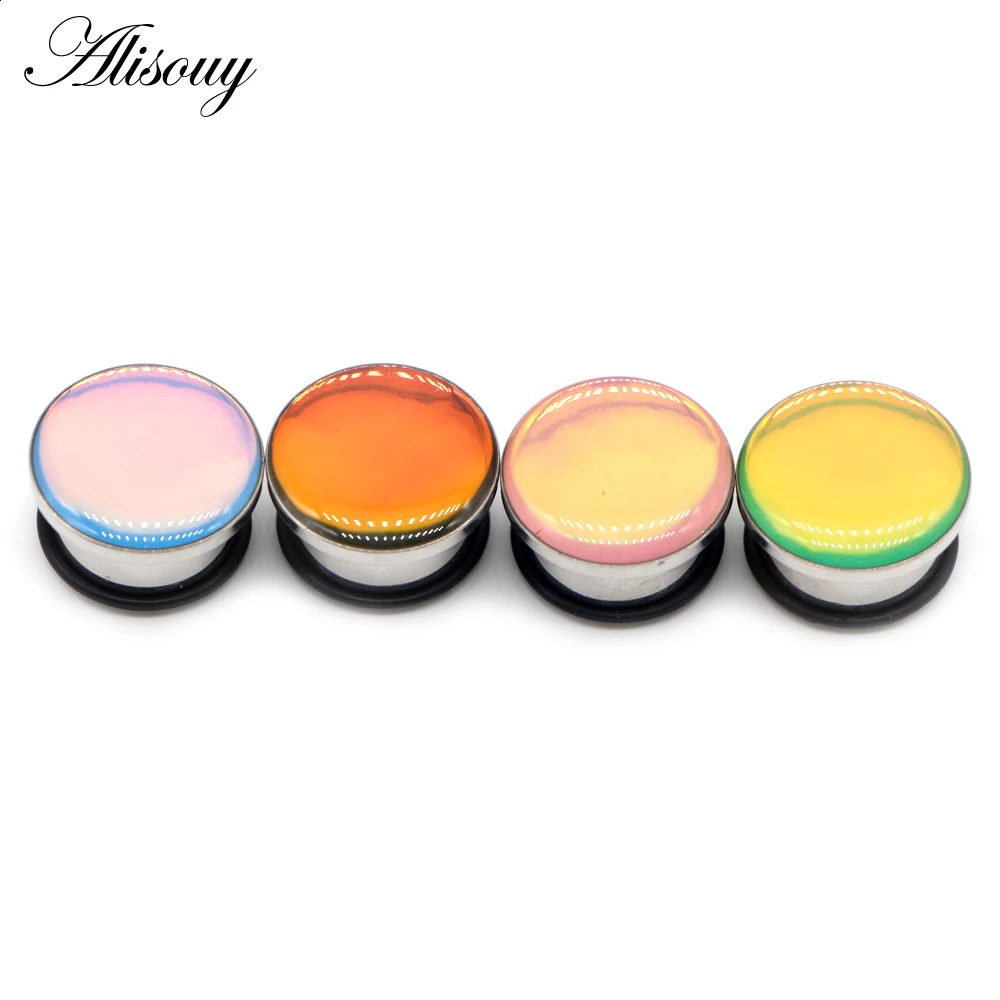 Alisouy 2pcs Heart Multiple Styles Screw Ear Flesh Tunnel Plugs Retro Flower Orelha Gagues Ear Expander Piercing Body Jewelry260528BJ - view 3