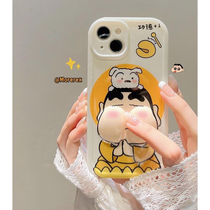 Crayon Shin-chan iPhone 15 Pro Max phone case 14 Apple 13 3D 12 face-squeezing 11