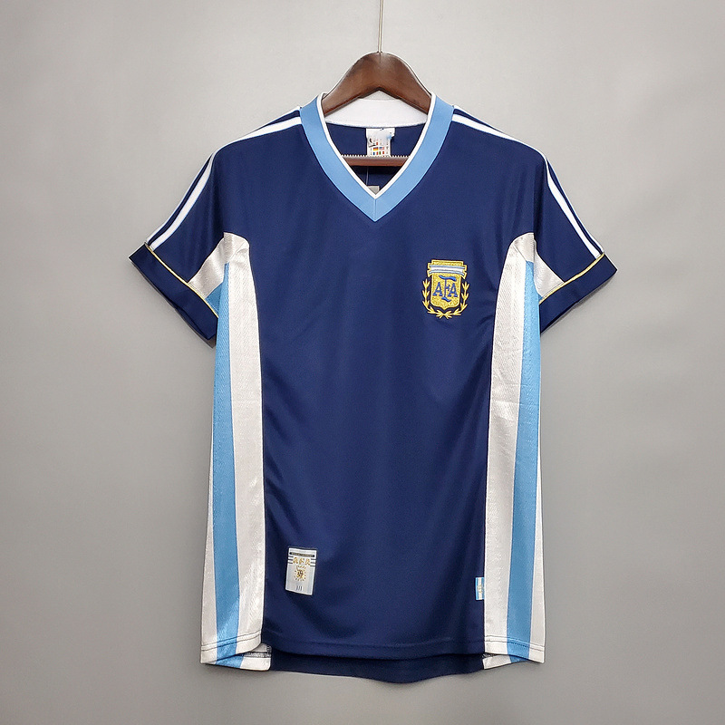 Argentina Retro Football Jerseys 1978/1986/1987/1996/1994/1998/2006/2014 Classic Retro Jersey, Customizable with Name & Number, Size S-2XL