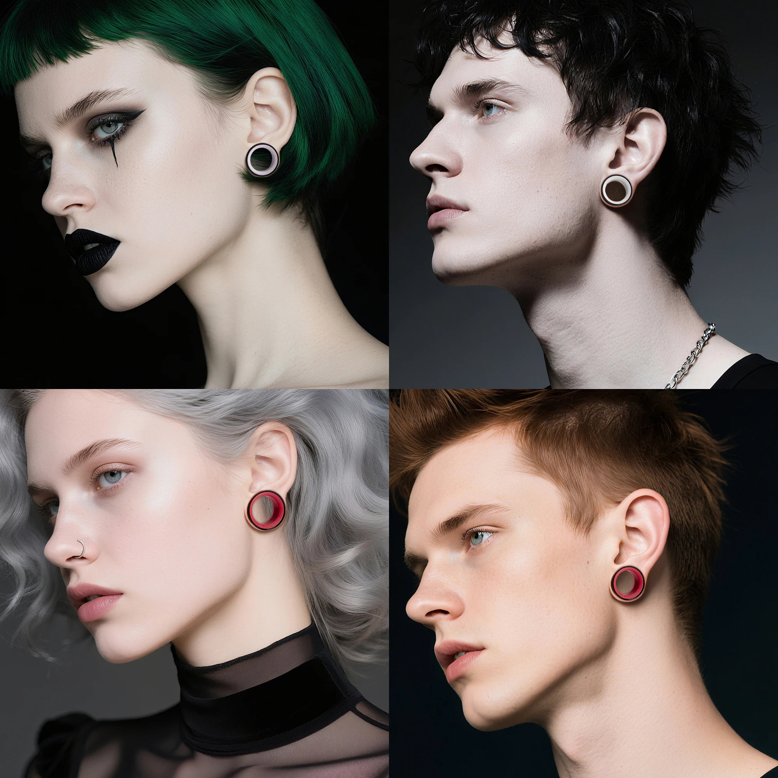 Vankula 2PCS Two-color Stainless Steel Horn Fit Body Ear Tunnels Piercing Body Jewelry Hypoallergenic Jewelry Women Gift260528BJ - view 6