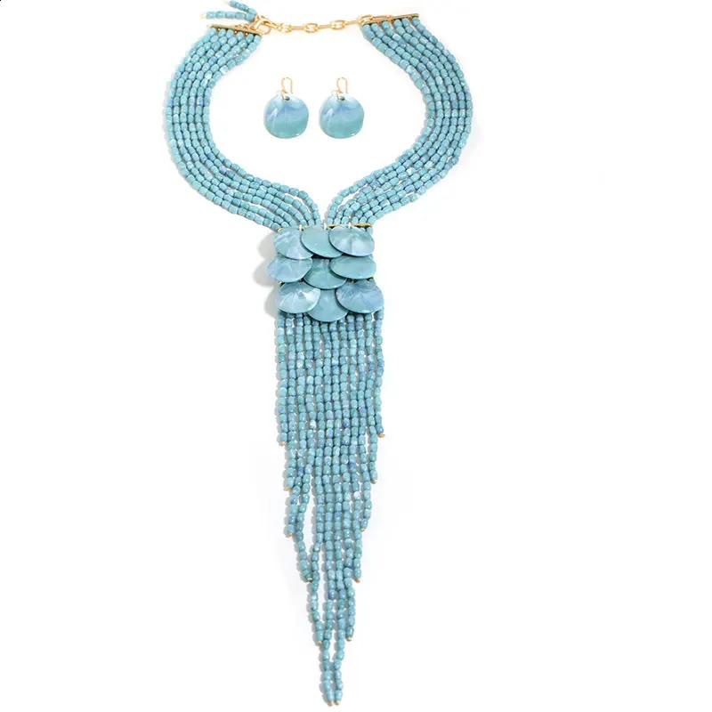 Statement Bohemian style Multi-layered Tassel Necklace Handmade for Women Girl Trendy Vintage Wedding Party Jewelry 260601 - view 6