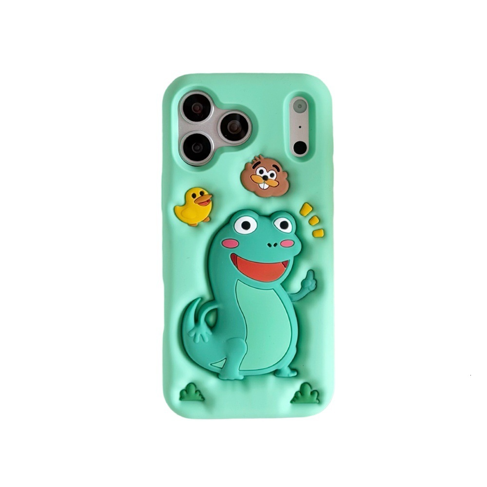 Cute Stress-Relief Lizard Phone Suitable Apple 17/16PRO, Cartoon Creative Case for iPhone 15/14P, Niche Design
