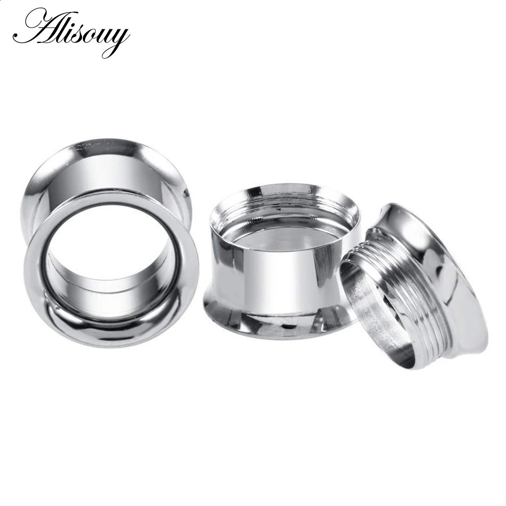 1pc 2mm-25mm Stainless Steel Ear Plugs Tunnels Rose Gold Color Screwed Earrings Expander Earlet Gauges Body Piercings Jewelry260528BJ - view 7