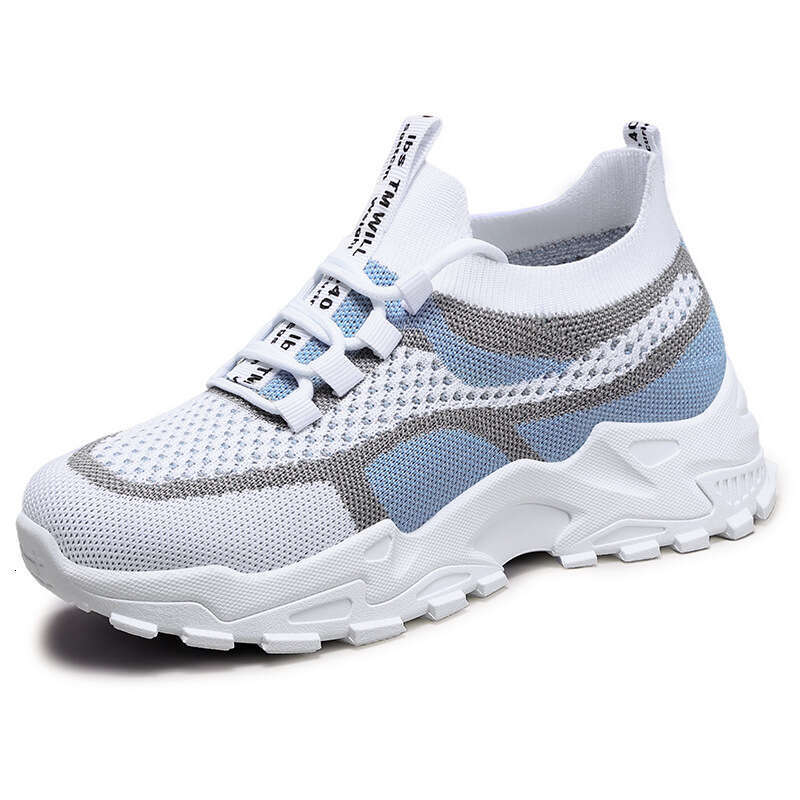 Women's Fashion Casual Shoes, Spring New Arrival, Lightweight Soft Sole Dad Shoes, Flyknit Breathable Mesh Sneakers