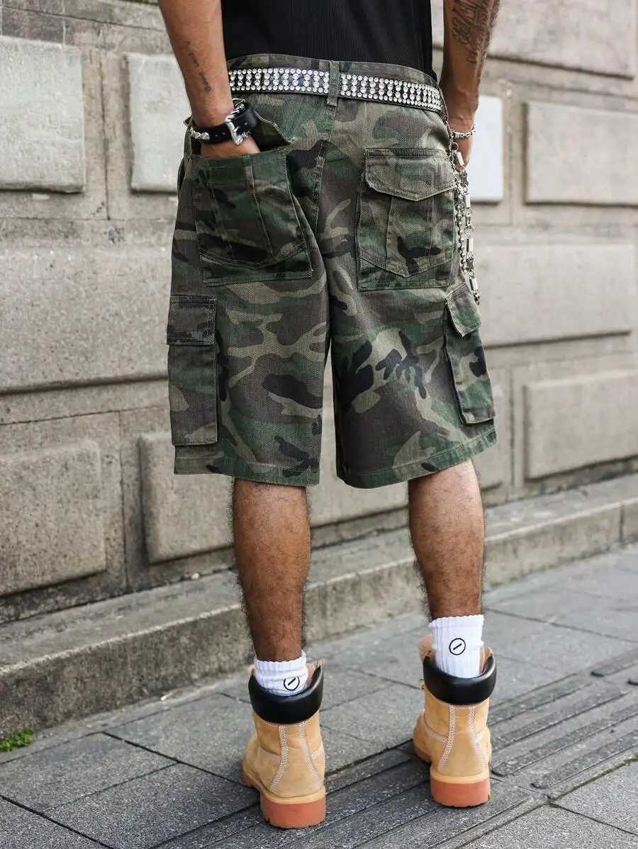 Mens Casual Camouflage Print Denim Cargo Shorts Jorts For Summer Camo Shorts Jorts For Men Going Out Hang Out Commute Street L260529