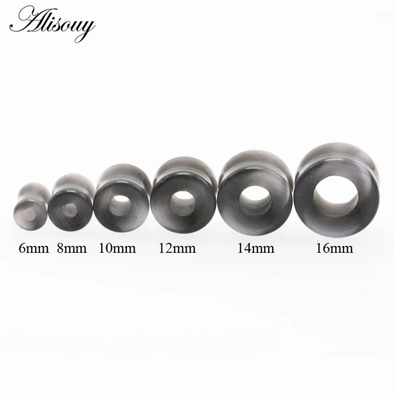 1Pc Stone Glass Ear Tunnel Plugs Mixed Style Hollow Single Flared Ear Flesh Gauges Piercing Ear Expander Stretcher Body Jewelry260528BJ - view 6
