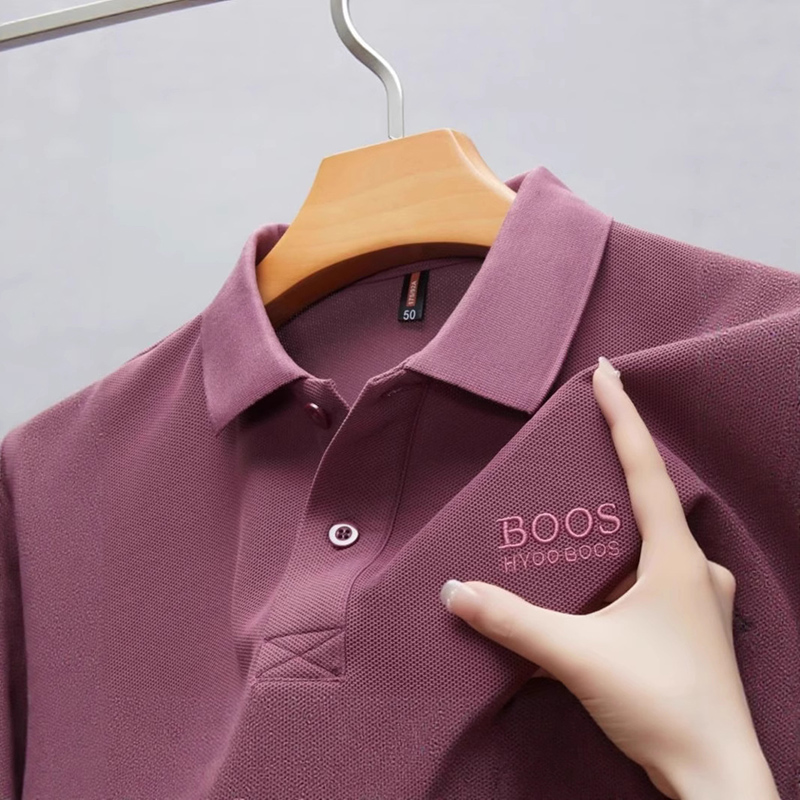 Men's Polos Pure Cotton High-quality Comfortable Casual T-shirt Short Sleeve Summer Letter Embroidery Breathable Polo Shirt