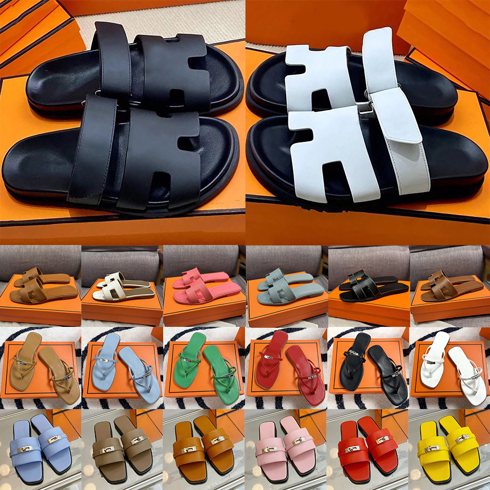 Designer Shoes Women's Luxury Genuine Leather Slide Sandals Classic Open Toe Flat Slippers Soft Sole For Daily Outdoor Casual Walking Travel Use Size 35-42