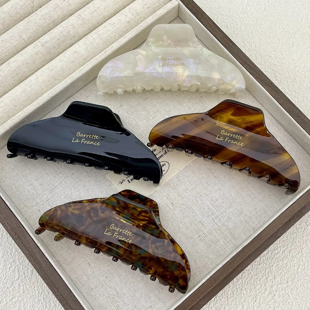 Vintage Large Size Acetate Hair Claw Clips Female Elegant Hair clip Temperament Shark Clip Hair Accessories For Women260528BJ