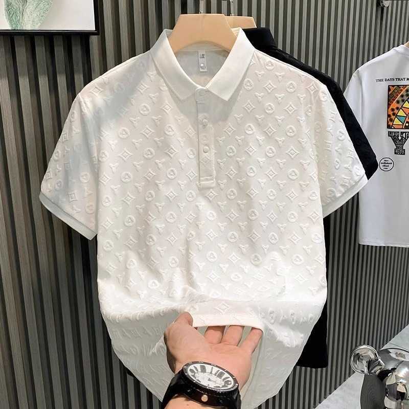 2026 Summer Polo Shirt Short Sleeve T-Shirt for Men Fashionable Luxury Embroidered Casual Youth Slimming Collar Leadership Base