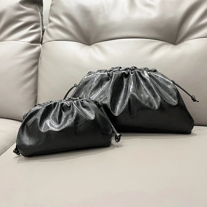 Zebra Print Womens Clutch Bag Trendy Soft Pu Pleated n Cloud Handbag Elegant Snakeskin Shoulder Bag Dumpling Bag 260608 - view 5