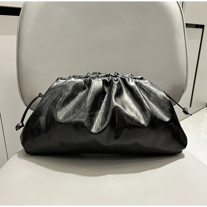 Zebra Print Womens Clutch Bag Trendy Soft Pu Pleated n Cloud Handbag Elegant Snakeskin Shoulder Bag Dumpling Bag 260608 - view 4