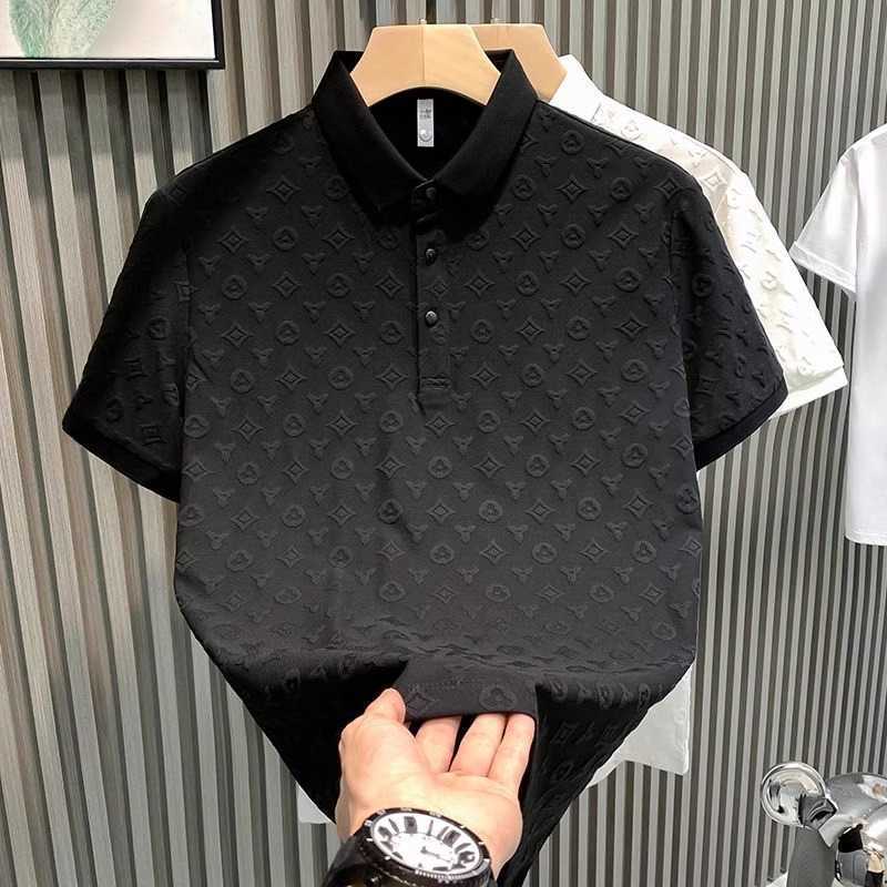 2026 Summer Polo Shirt Short Sleeve T-Shirt for Men Fashionable Luxury Embroidered Casual Youth Slimming Collar Leadership Base