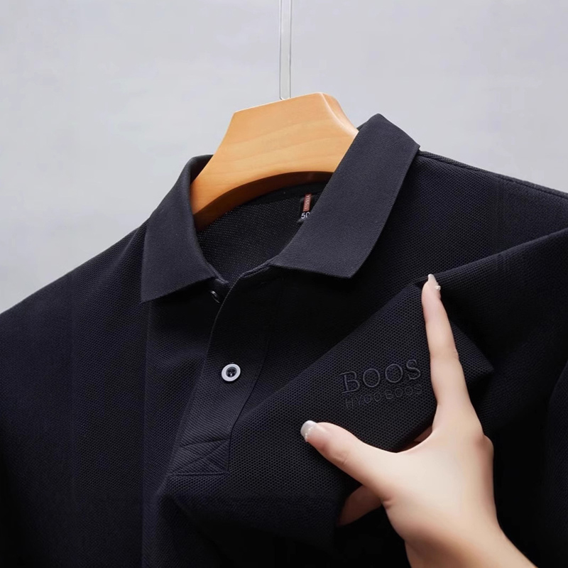 Men's Polos Pure Cotton High-quality Comfortable Casual T-shirt Short Sleeve Summer Letter Embroidery Breathable Polo Shirt