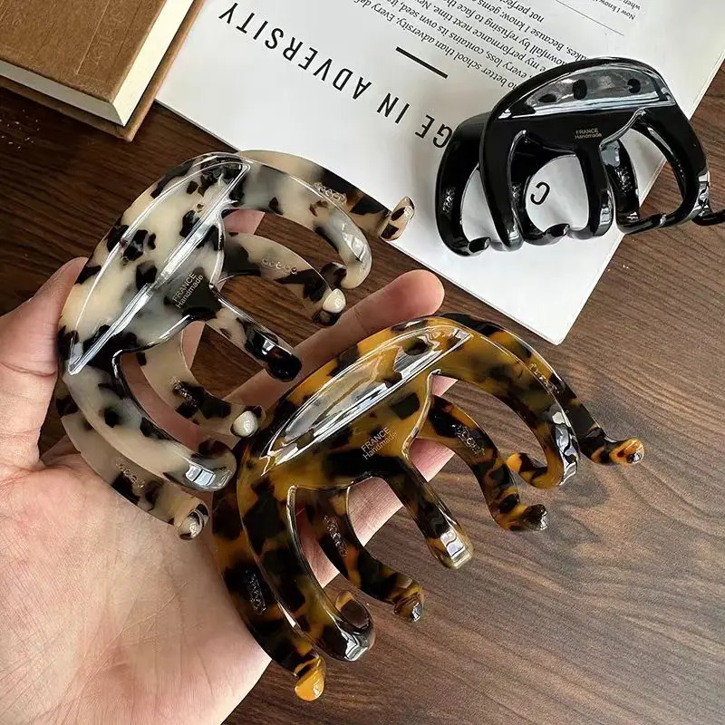 1PC The French high-end temperament thickened acetate shark clip back of the head updo womens headdress hair grab260528BJ - view 4