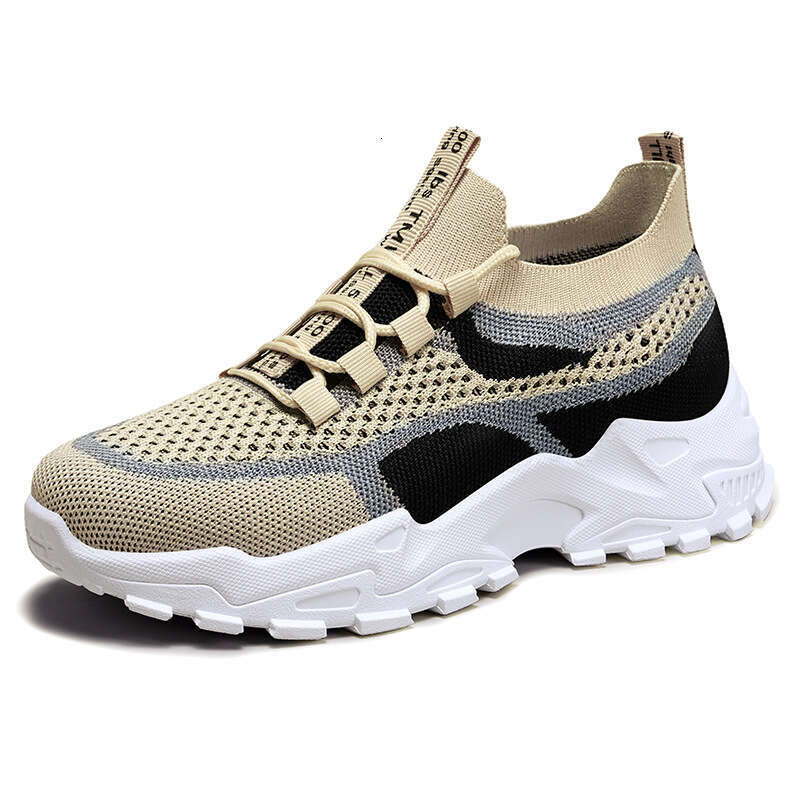 Women's Fashion Casual Shoes, Spring New Arrival, Lightweight Soft Sole Dad Shoes, Flyknit Breathable Mesh Sneakers