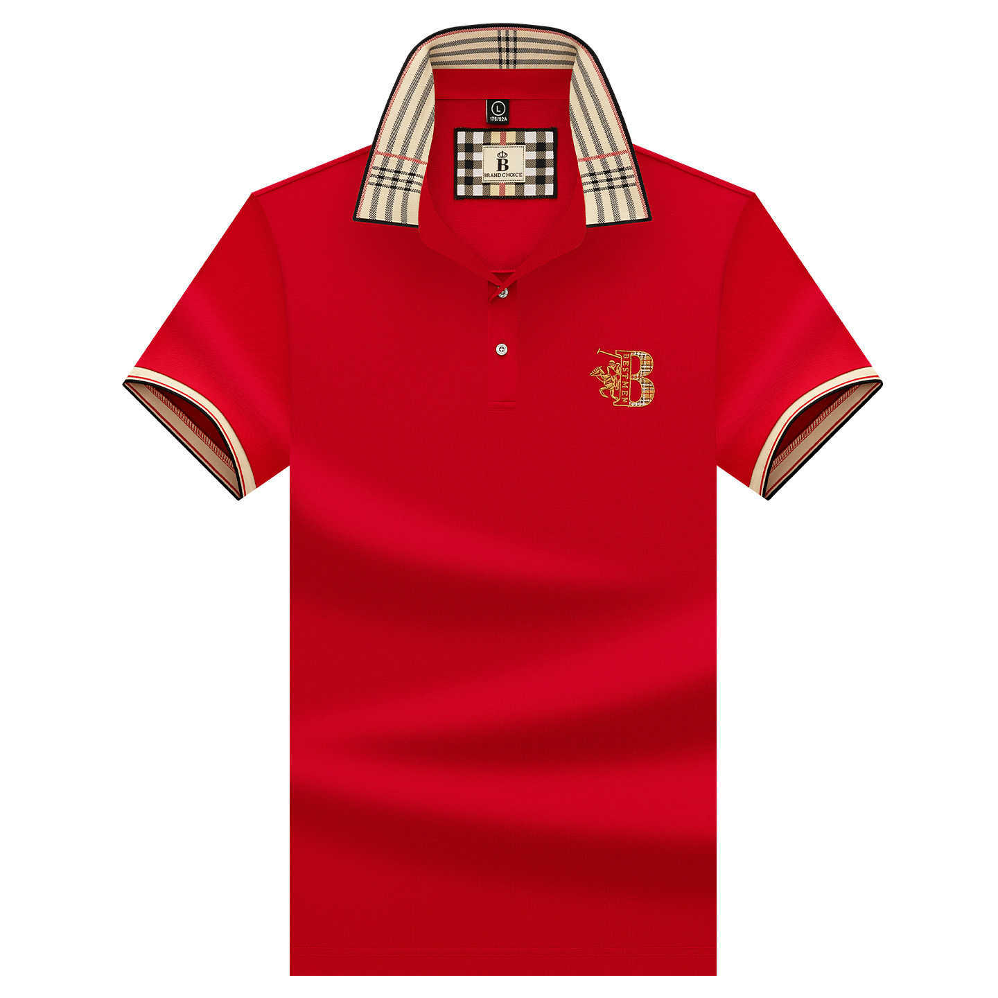 Paul Ice Silk Polo Shirt Summer Loose Fit Turn-down Collar Casual Short Sleeve for Middle-Aged and Young Men021