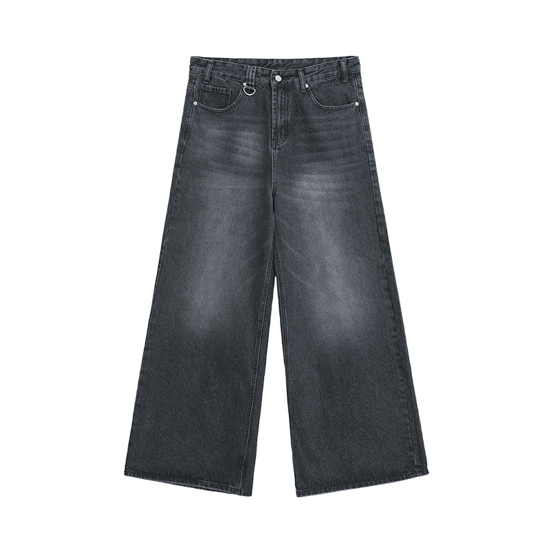 Summer Men's Denim Pants Old Blue Washed Male Jeans Straight Casual Menwear Loose Wide Leg Trousers New Fashion 260602 - view 7