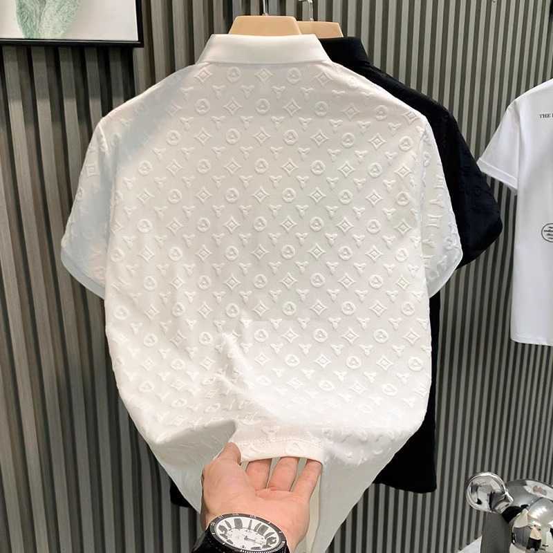 2026 Summer Polo Shirt Short Sleeve T-Shirt for Men Fashionable Luxury Embroidered Casual Youth Slimming Collar Leadership Base