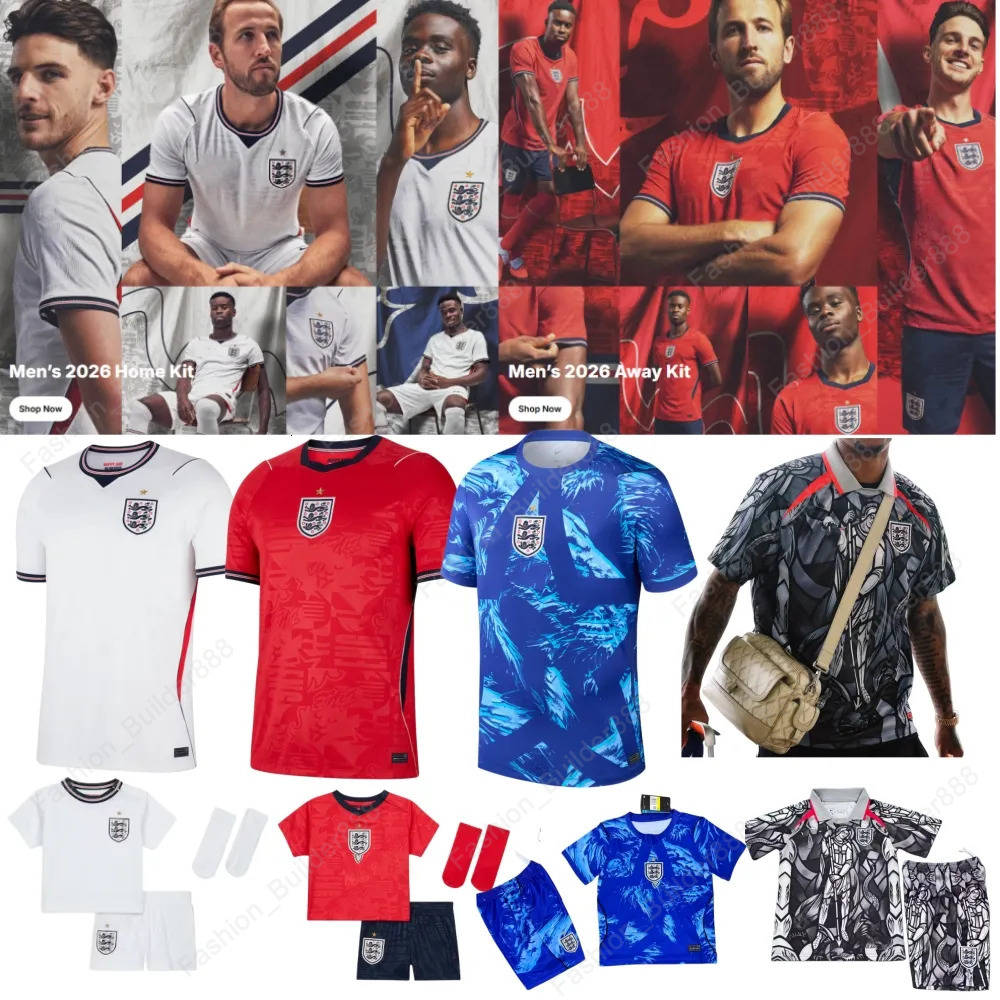 Kit World Cup 2026 Football Shirt Kids Retro england 26 27 Shirts Palace England Top New Shirt2026 Mens Baby Kits SAKA KANE RICE