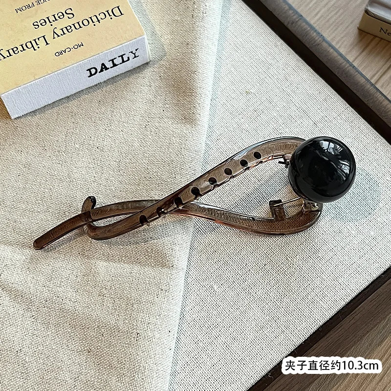 1/3Pcs S Shape Ponytail Twist Hair Clips Acrylic Bead Pearl Hairpin Twisted n Women Hair Accessories260528BJ - view 6