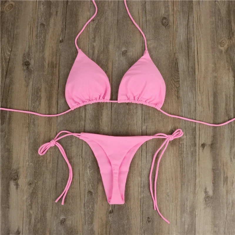 Summer Swimsuit Women Sexy Bikini Set Push-up Padded Bra Thong Two Pieces Swimwear Beachwear Bathing Suit Female Sexy Swimsuits 260601