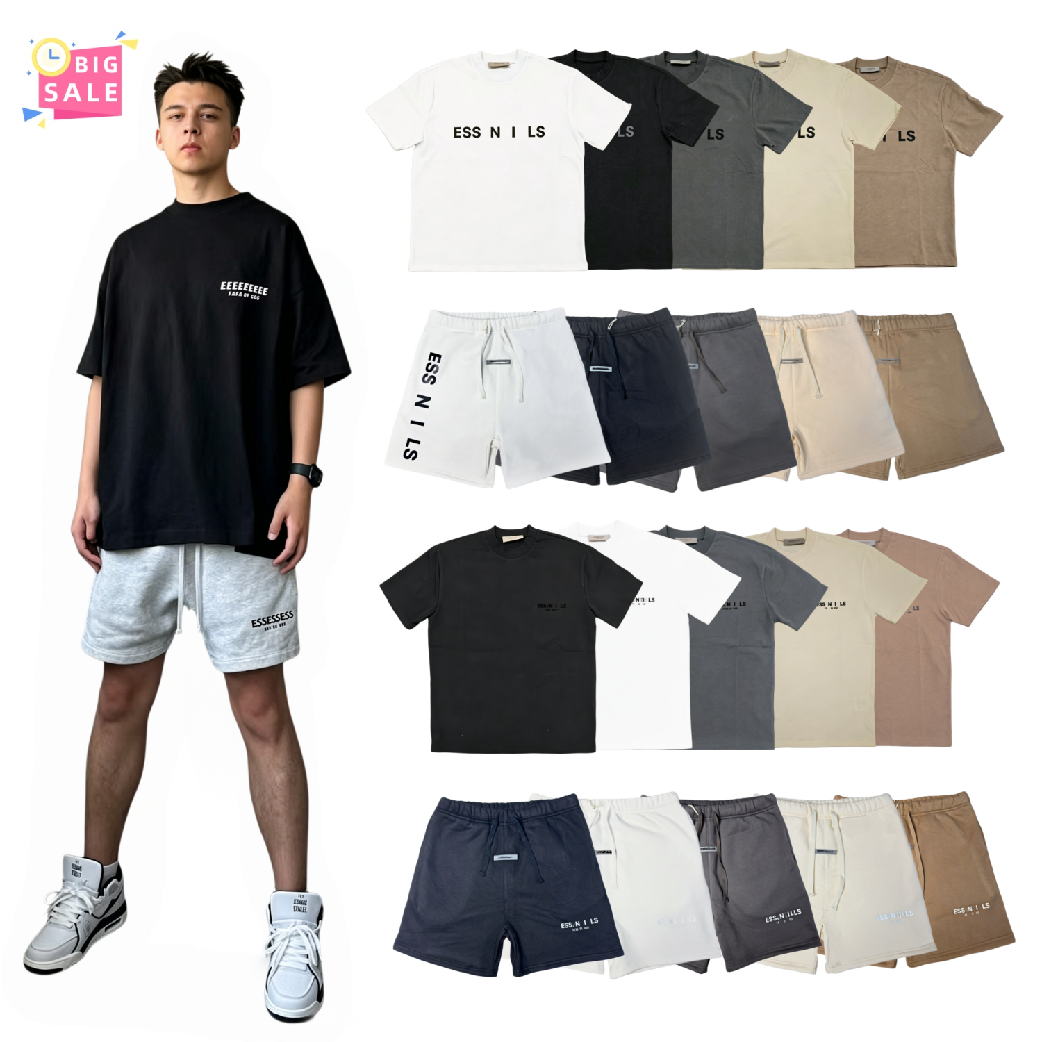 Essential Fogs Tute Pantaloncini Essenziali T-Shirt Di Marca T-Shirt Essenziale…
