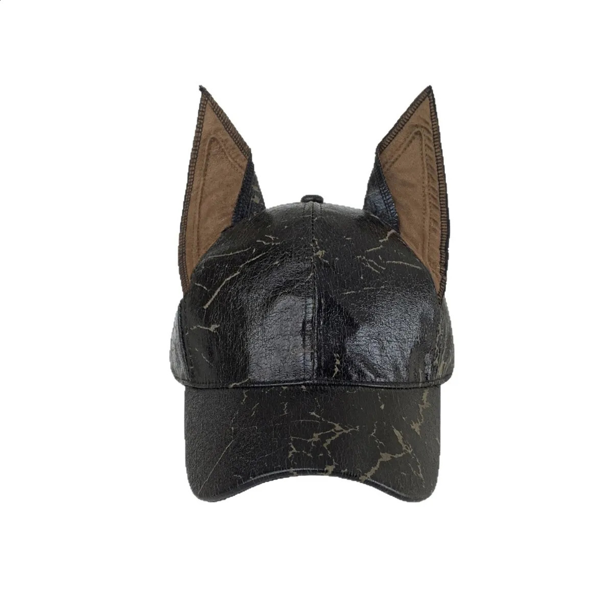 American Doberman Ear Leather Baseball Cap Y2K Punk Spiked Trucker Hat Edgy Aesthetic for Girls Boys Unique Trendy Headwear 260601 - view 6
