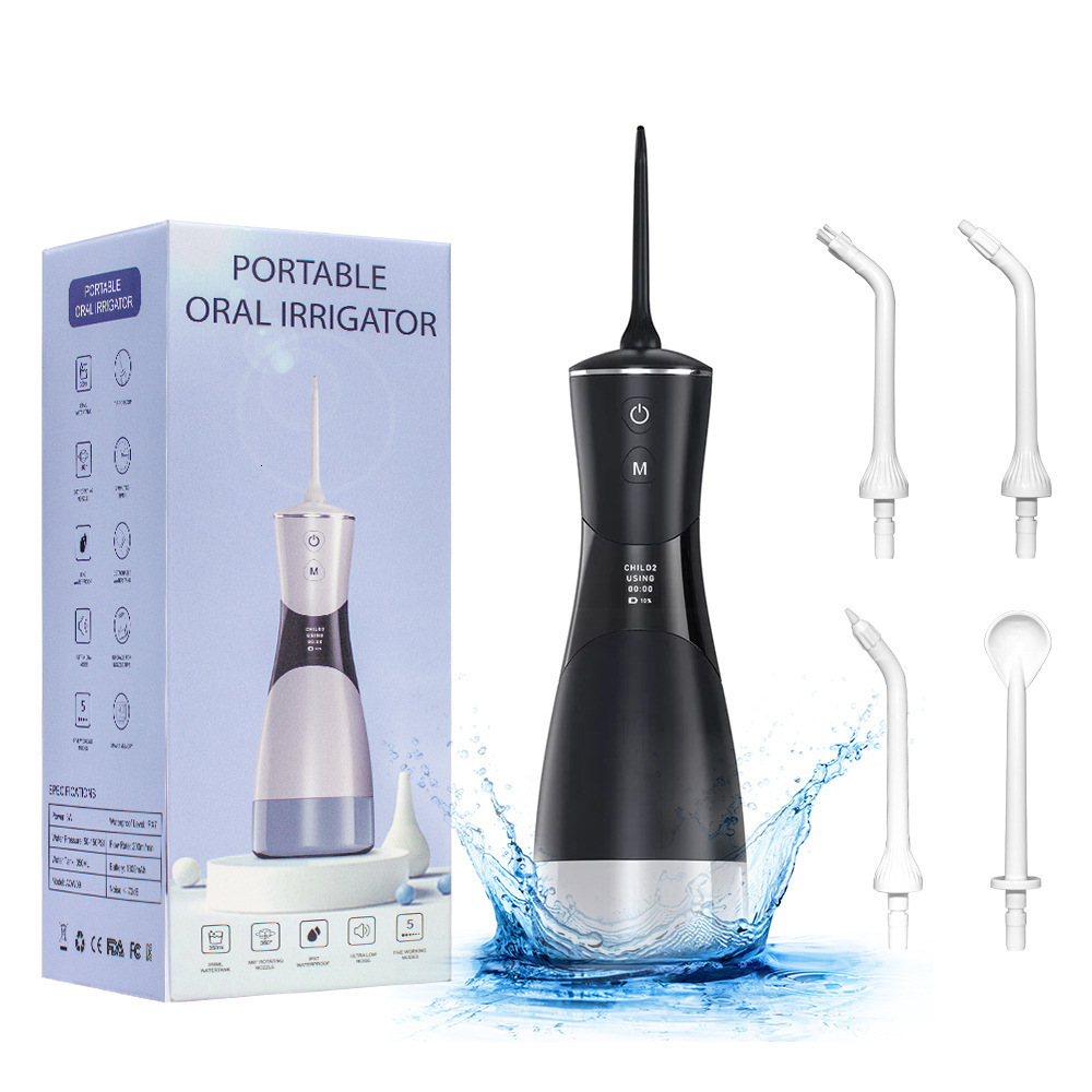 Oral irrigator Fairywill sink 5-mode portable dental water pump 350ML water tank teeth cleaner USB charging waterproof 250304