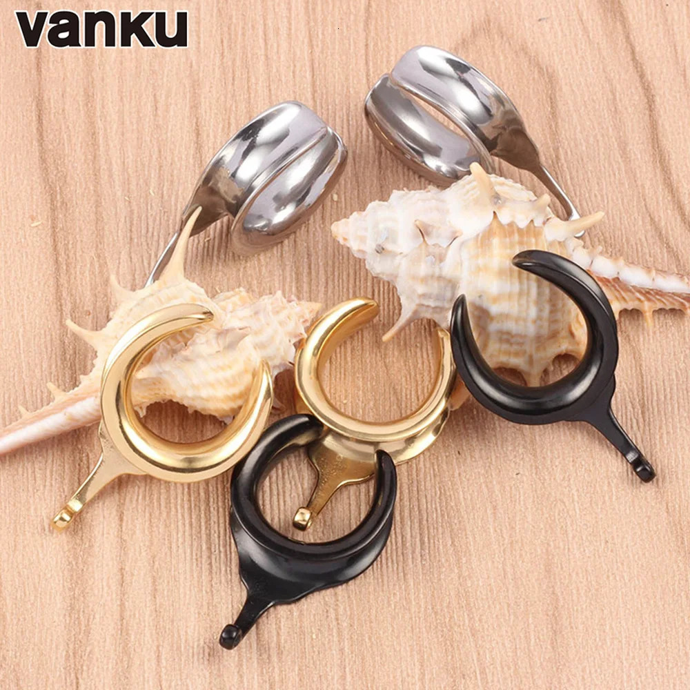 Vanku 10PCS Wholesale DIY Saddle Ear Tunnel Plug Piercing Ring Expander Studs Stretchers Body Piercing Jewelry Earrings Gift260528BJ