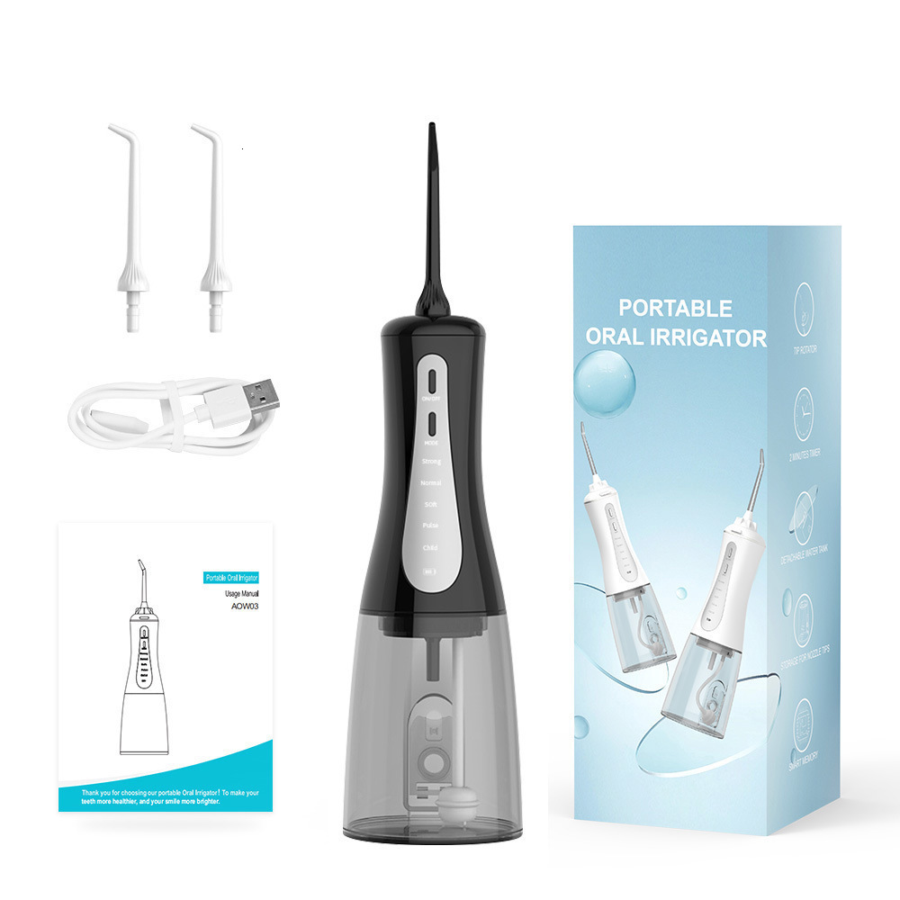 Oral irrigator Fairywill sink 5-mode portable dental water pump 350ML water tank teeth cleaner USB charging waterproof 250304