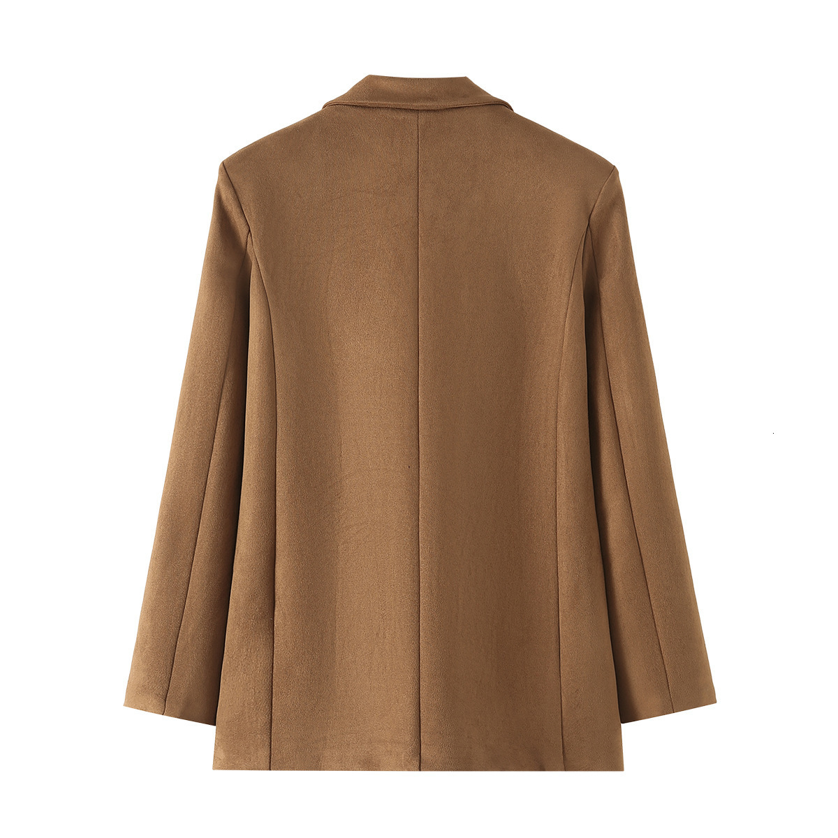 Fashionable two-tone suede long-sleeve blazer jacket 2025 spring/autumn new product 250915
