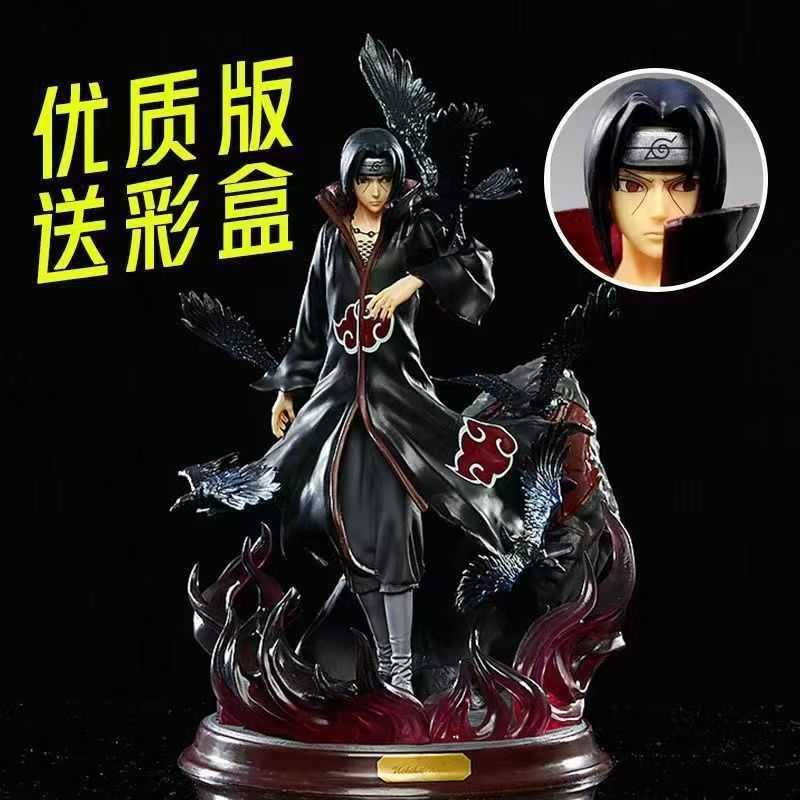 Naruto Double-Headed Crow Hall Itachi Akatsuki GK Uchiha Itachi Statue Figurine Anime Peripheral Hand Figure L260602