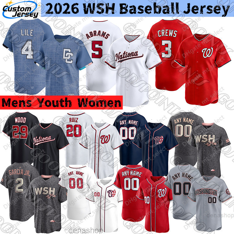 WashingtonS National jersey CJ Abrams James Wood Garcia Jr Dylan Crews Daylen Lile Keibert Ruiz jersey Nasim Nunez Alcantara Hassell III Nationals Bas
