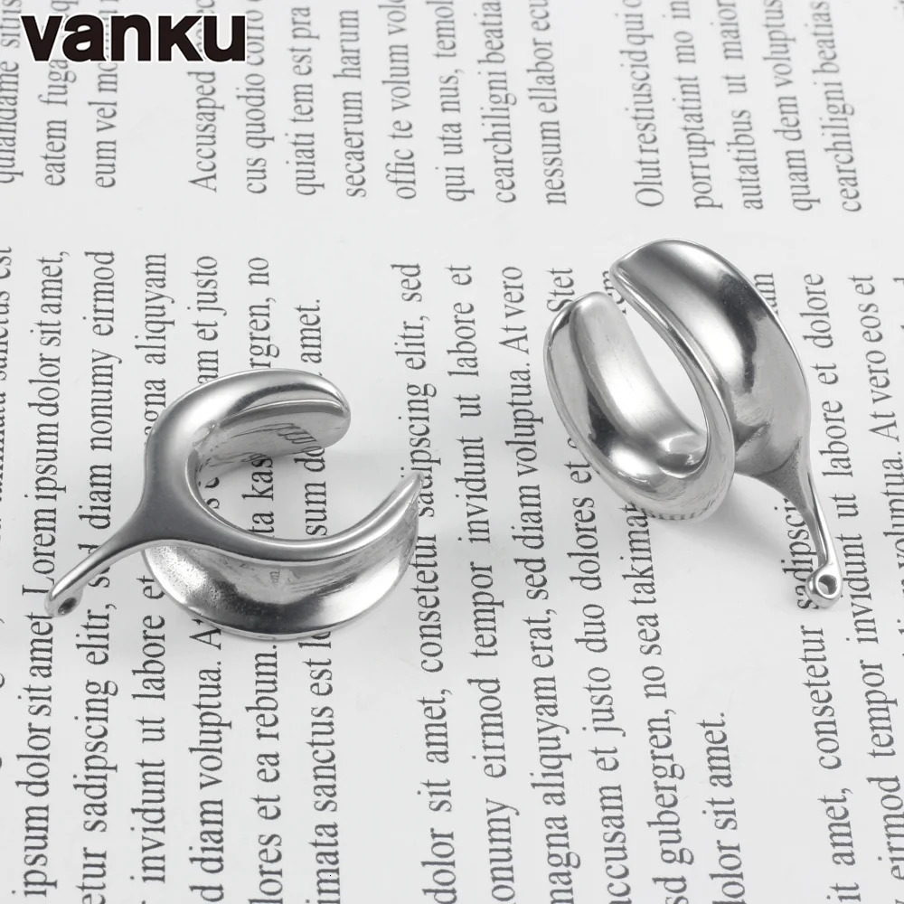 Vanku 10PCS Wholesale DIY Saddle Ear Tunnel Plug Piercing Ring Expander Studs Stretchers Body Piercing Jewelry Earrings Gift260528BJ - view 5