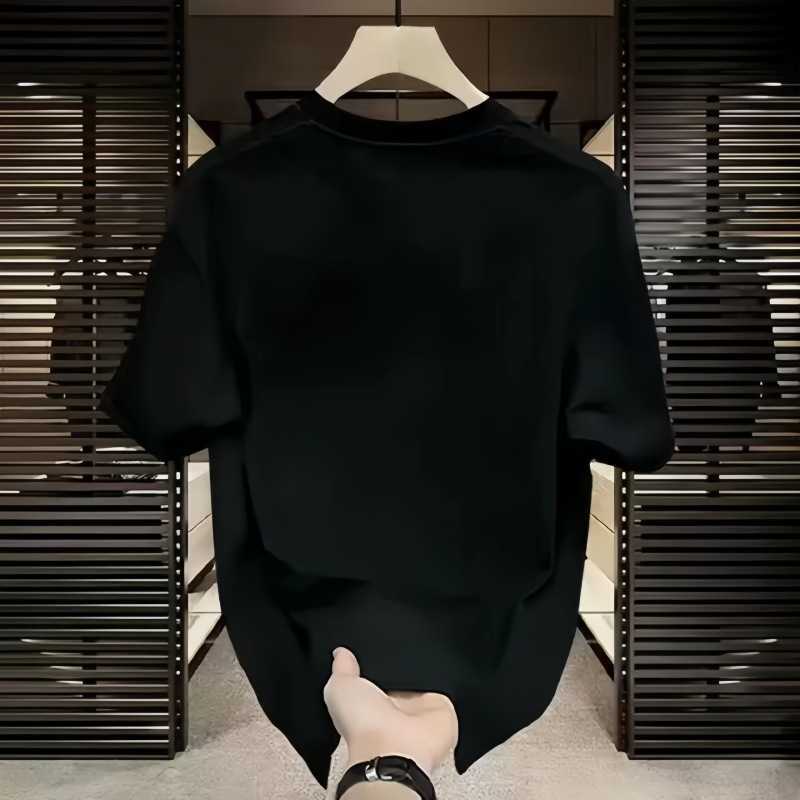 Outlet counter American short-sleeve T-shirt with loose summer collar