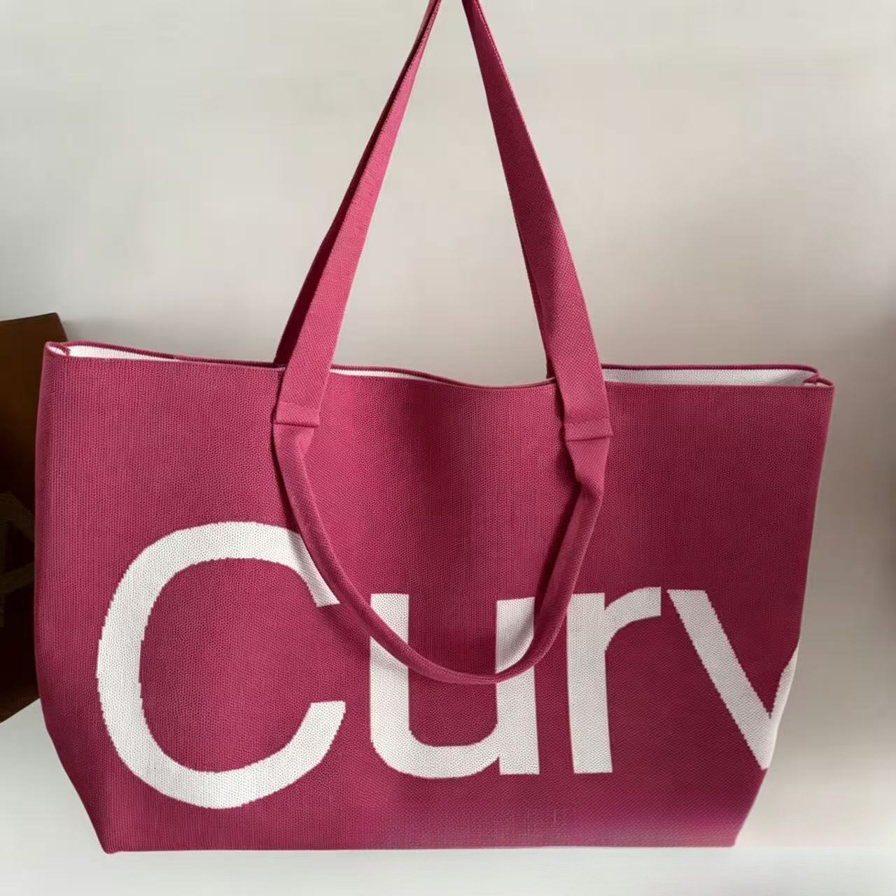 Designer Bag 2026 New handbag, wear-resistant letter print knitted large-capacity women's bag, solid color shoulder and crossbody bag - view 3