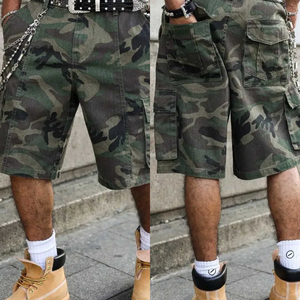 Mens Casual Camouflage Print Denim Cargo Shorts Jorts For Summer Camo Shorts Jorts For Men Going Out Hang Out Commute Street L260529