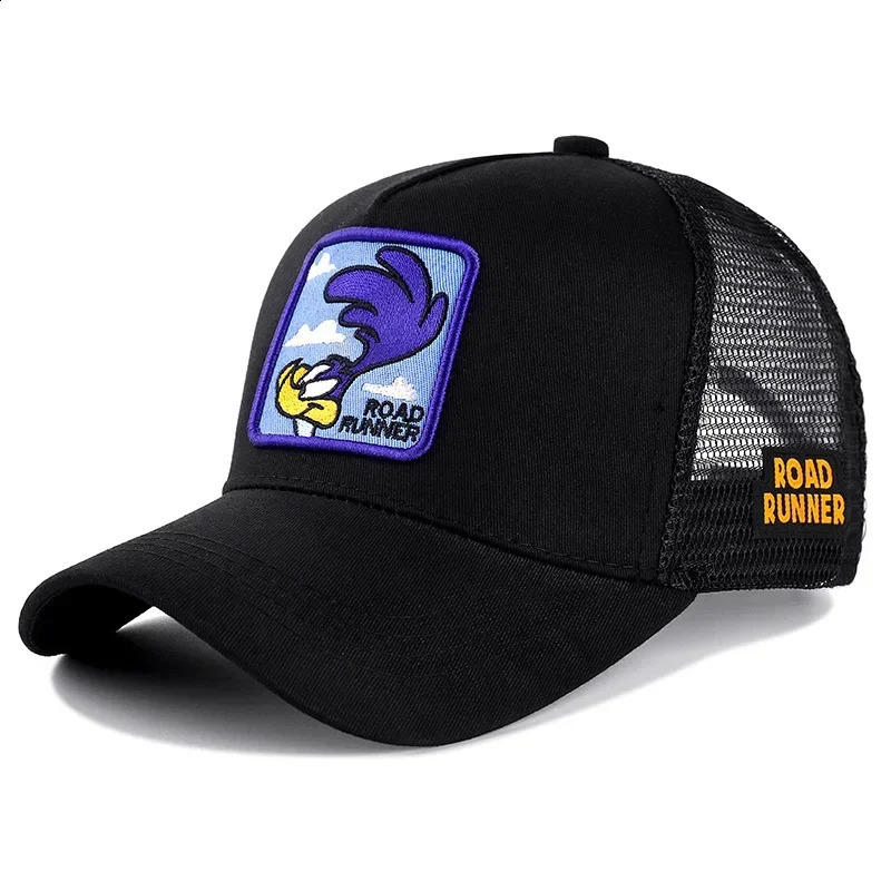 High Quality Anime Cartoon Cotton Baseball Cap Men Women Hip Hop Dad Mesh Hat Trucker Hat Drop 260601 - view 7