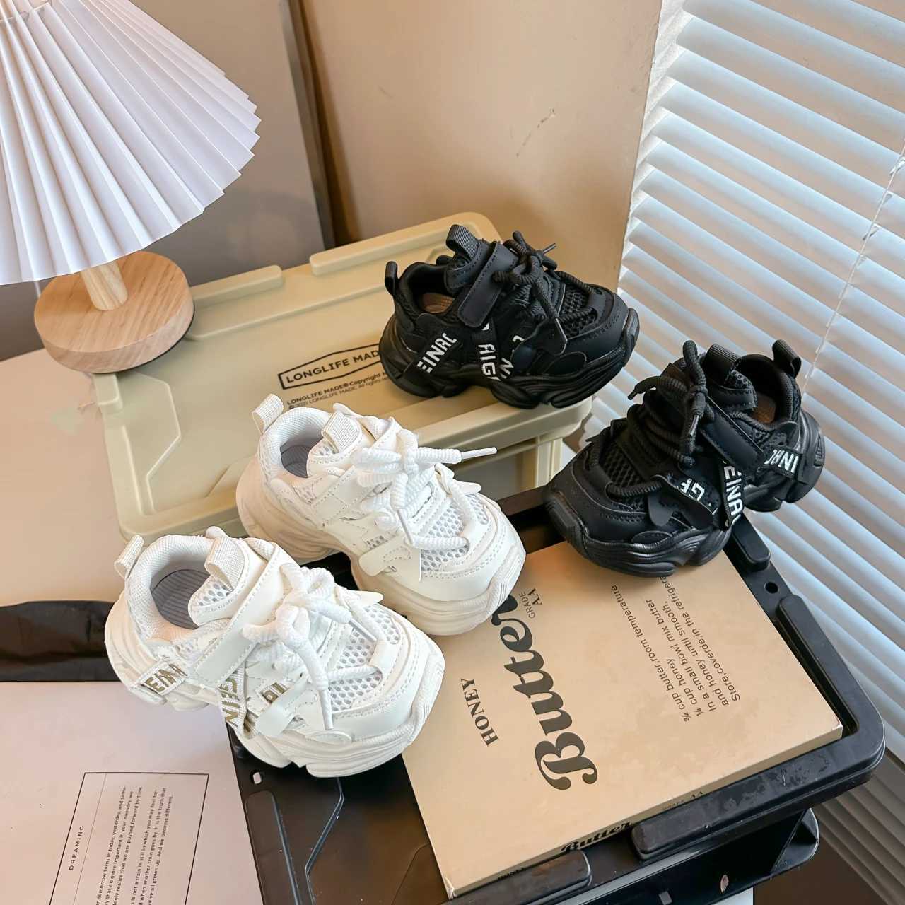 Children's Casual Shoes Thick Soles Suitable for All Seasons Soft Anti-slip and Breathable Mesh Upper for Sports Activities.T260602 - view 6