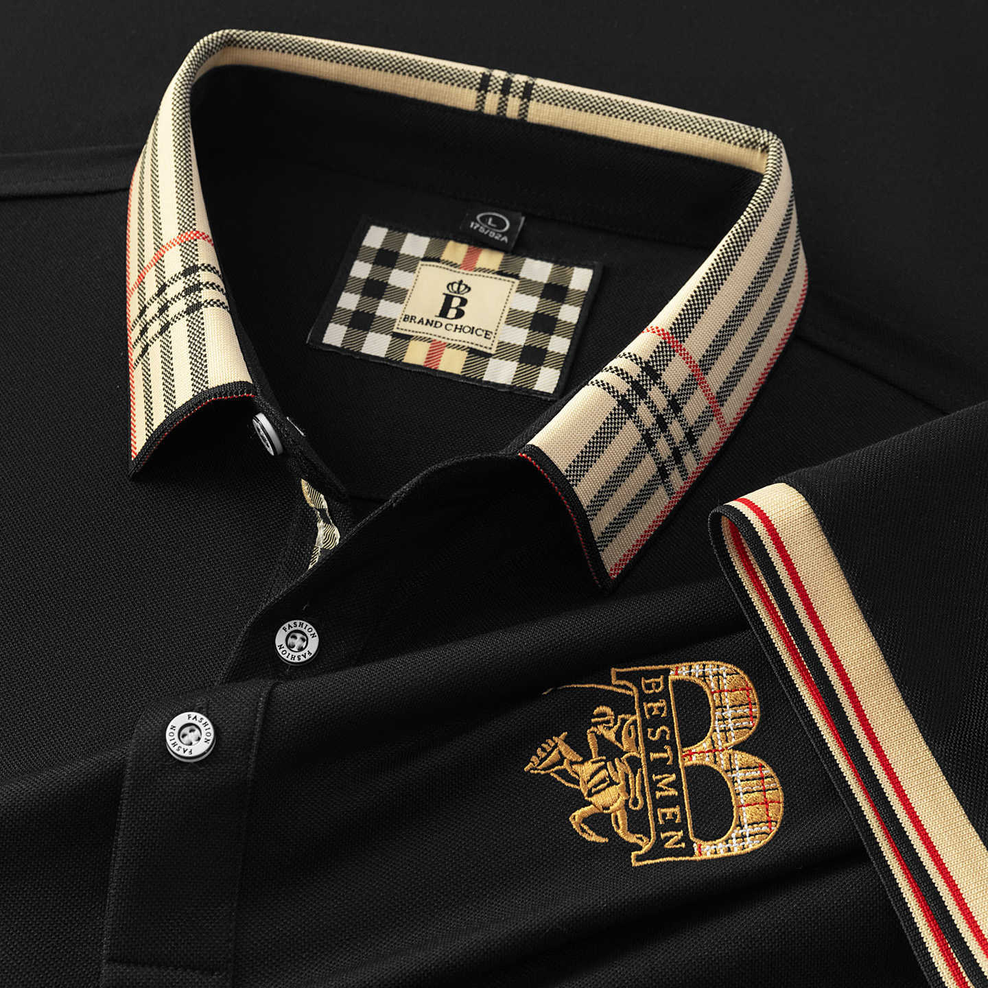 Alihu Men's Summer New Paul Brand Loose Embroidered Short Sleeve T-Shirt Men's Business Turn-down Collar Polo Shirt