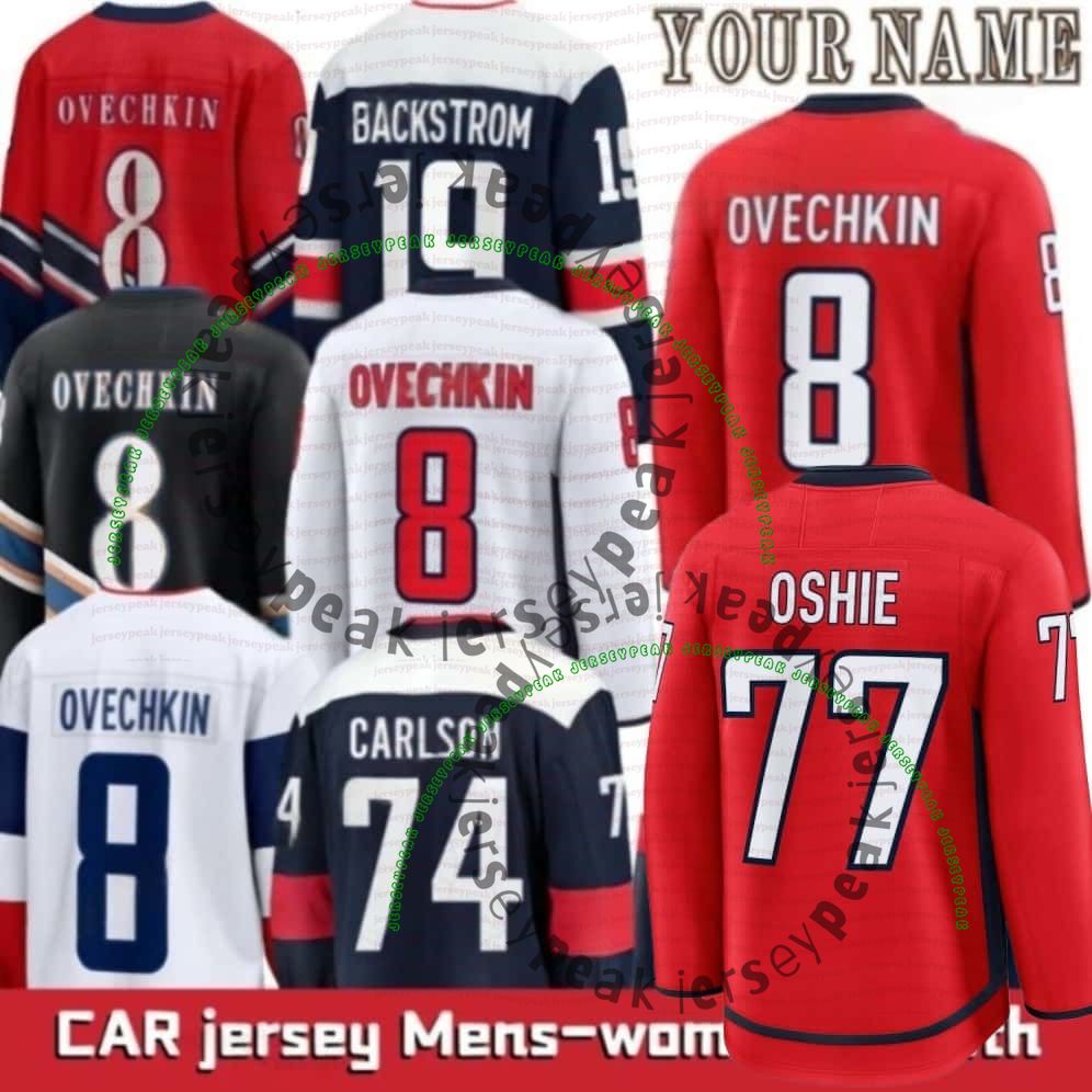 8 Ovechkin C Washingtoncity Capitals Hockey Jerseys 17 Strome 77 Oshie A Tom Wilson Nicklas Backstrom Charlie Lindgren Custom Hockey Jerseys