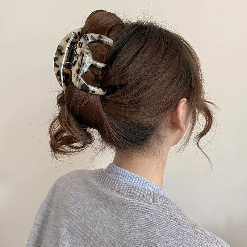 1PC The French high-end temperament thickened acetate shark clip back of the head updo womens headdress hair grab260528BJ - view 5