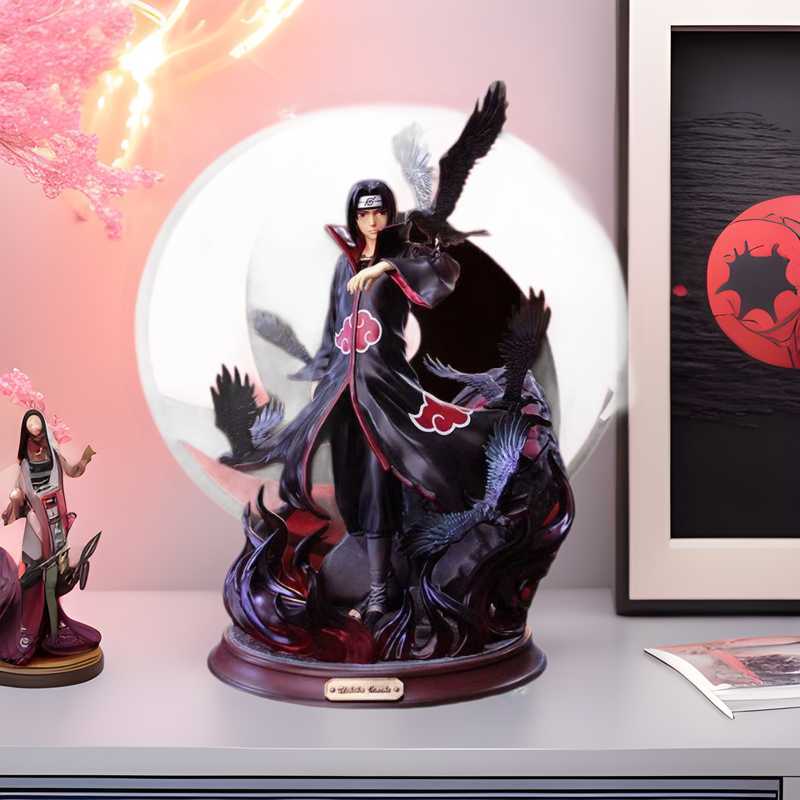 Naruto Double-Headed Crow Hall Itachi Akatsuki GK Uchiha Itachi Statue Figurine Anime Peripheral Hand Figure L260602