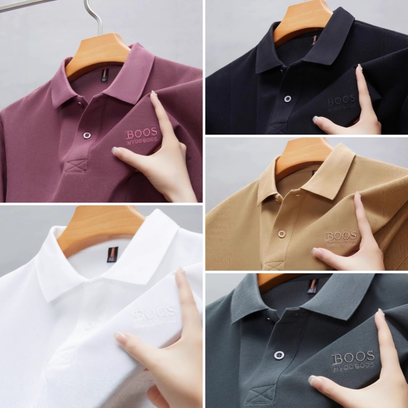 Men's Polos Pure Cotton High-quality Comfortable Casual T-shirt Short Sleeve Summer Letter Embroidery Breathable Polo Shirt