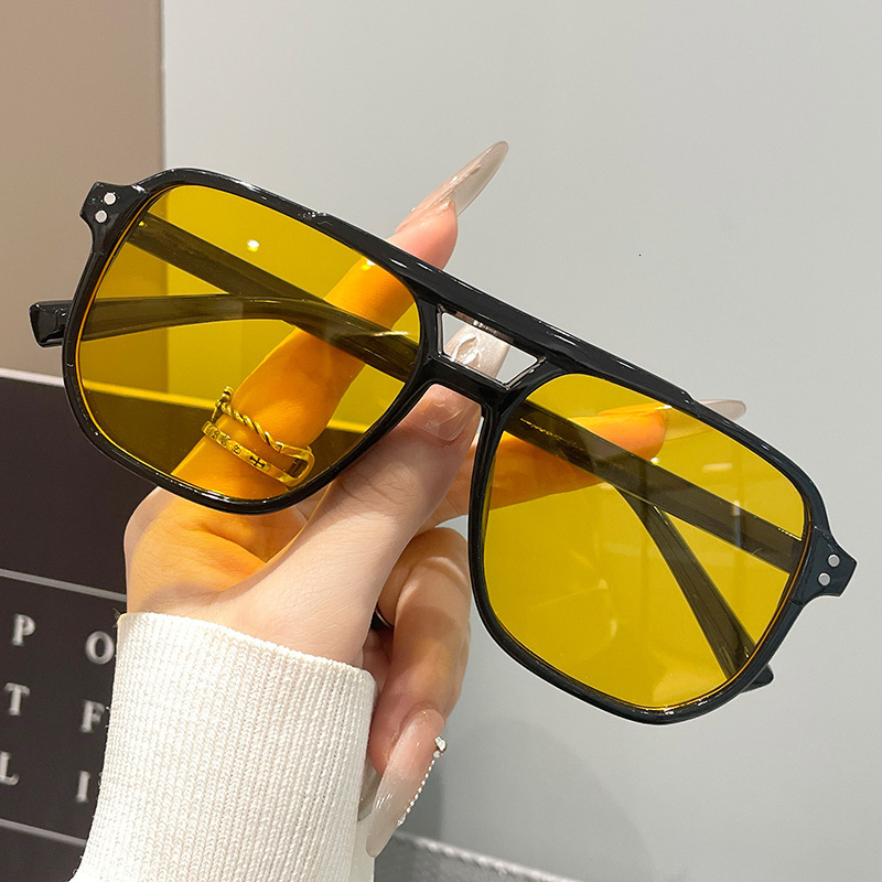 Men Brown New Trend UV Protection Sunglasses For Women High-End Designer Sunglasses Ins Style Anti-Glare
